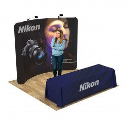 10 ft. Curved Stretch Fabric Trade Show Booth Kit