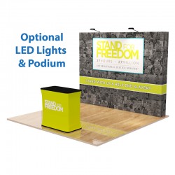 10 ft. RPL Fabric Pop Up Display - 89"h Straight Graphic Package 10 ft. RPL Fabric Pop Up Display - 89"h Straight Graphic Package
