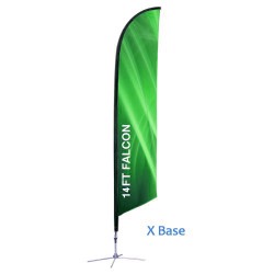 14Ft. Feather Angled Flag - Print and Stand 14Ft. Feather Angled Flag - Print and Stand