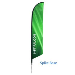 14Ft. Feather Angled Flag - Print and Stand 14Ft. Feather Angled Flag - Print and Stand