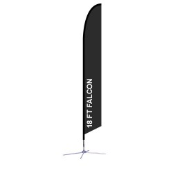 18Ft. Feather Angled Flag - Print and Stand 18Ft. Feather Angled Flag - Print and Stand