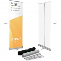 24 x 80 Economy Retractable Banner Stand & Graphic Print 24 x 80 Economy Retractable Banner Stand & Graphic Print