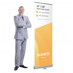 24 x 80 Economy Retractable Banner Stand & Graphic Print 24 x 80 Economy Retractable Banner Stand & Graphic Print