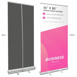 36 x 80 Economy Retractable Banner Stand & Graphic Print