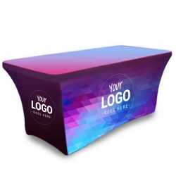 Stretch 8ft Table Throw Full Color Printing Stretch 8ft Table Throw Full Color Printing