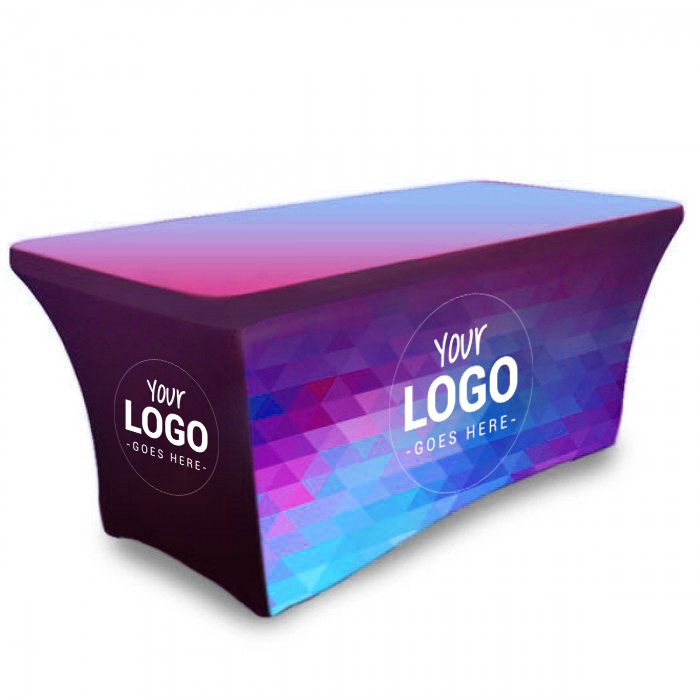 Stretch 8ft Table Throw Full Color Printing Stretch 8ft Table Throw Full Color Printing