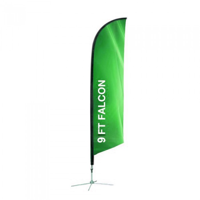 9Ft. Feather Angled Flag - Print and Stand 9Ft. Feather Angled Flag - Print and Stand