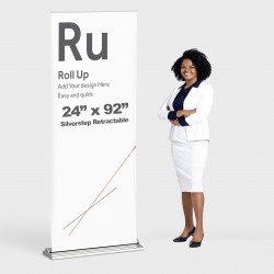 SilverStep 24x92 Retractable Banner Stand SilverStep 24x92 Retractable Banner Stand