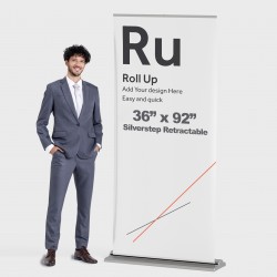 SilverStep 36x92 Retractable Banner Stand SilverStep 36x92 Retractable Banner Stand